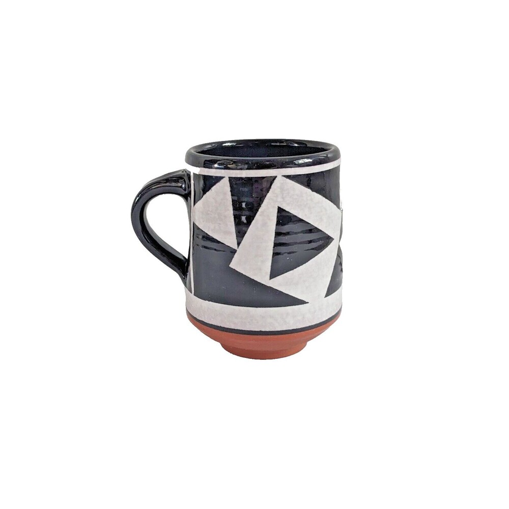 Michael Scrivens of Oregon Studio Art Pottery Terracotta‎ Mug Black & White VTG?